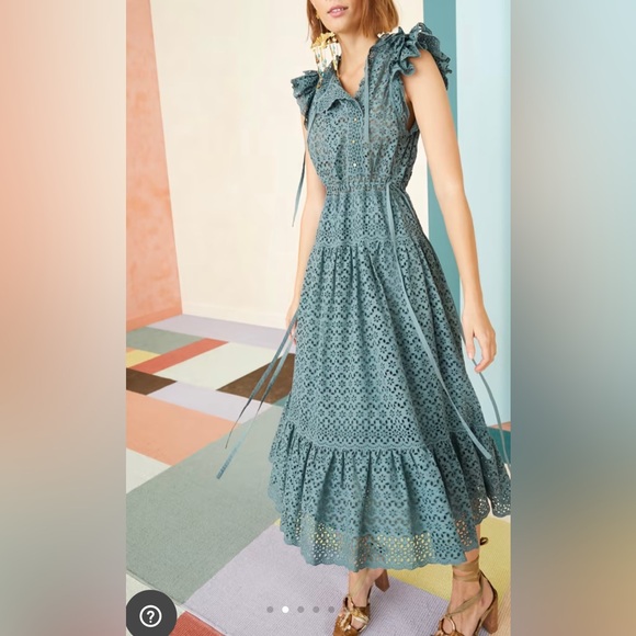 Ulla Johnson Lucille Dress Atlantic Size 8 - Picture 3 of 9